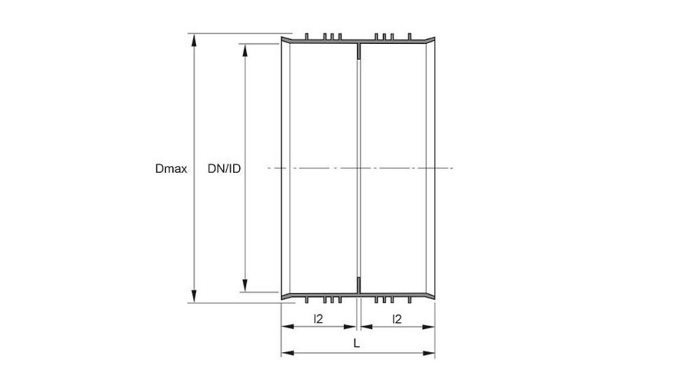 Measurement drawing Pragma-Infra double socket