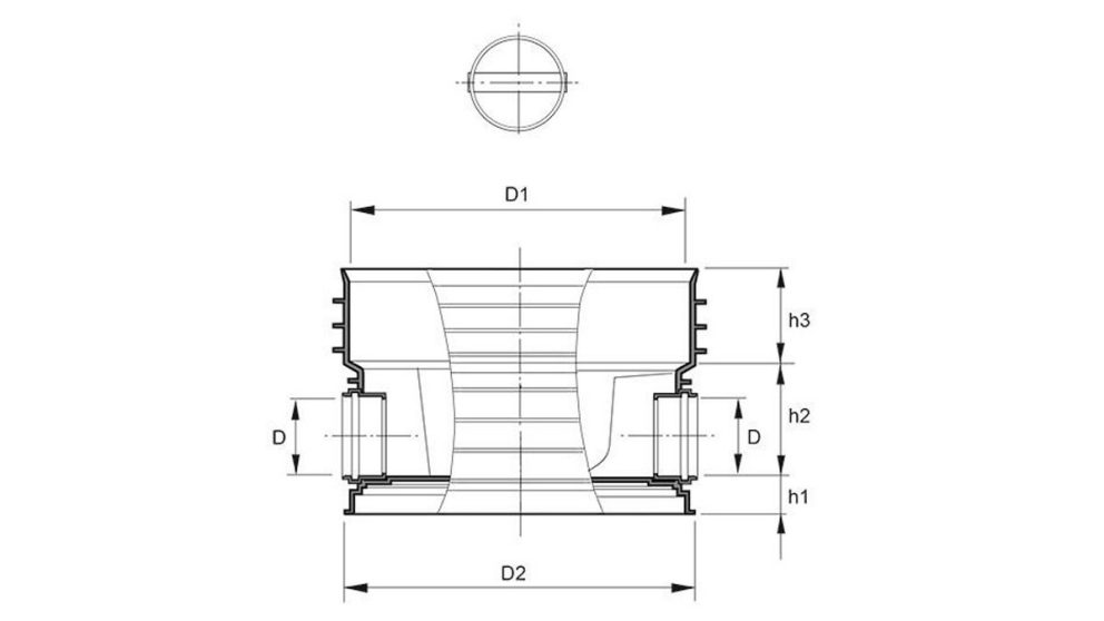 Measurement drawing Pro600 Straight