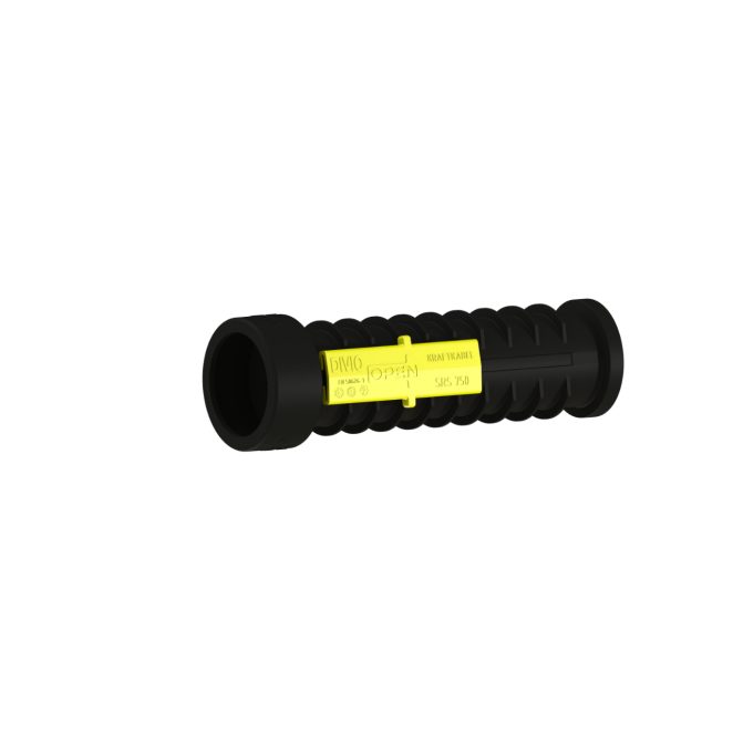 PP cable protection pipe divided 75mm 750N 0,37m yellow Divio