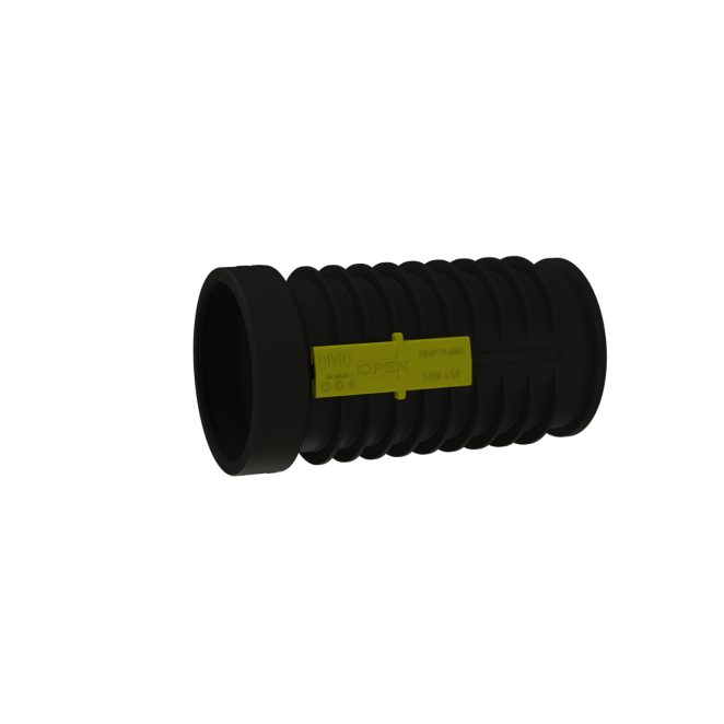 PP cable protection pipe divided 160mm 450N 0,37m yellow Divio