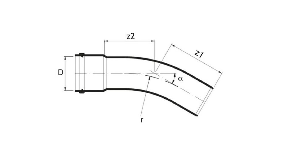 Measurement drawing cable bend pvc