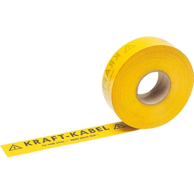 PE Warning tape power cable yellow