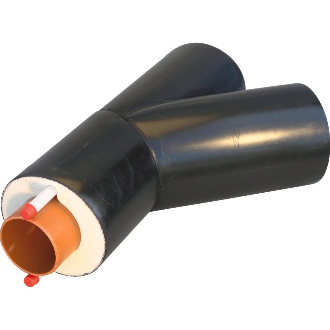 PP sewage branch with 1 tracer pipe black Isovarm