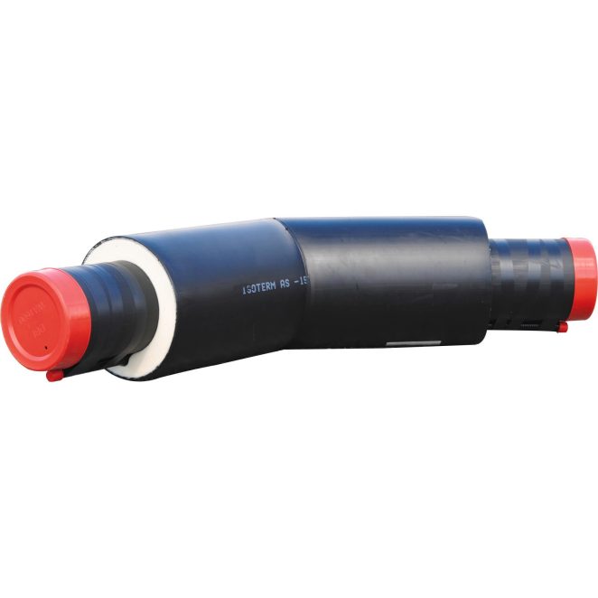 PE pressure bend with 1 tracer pipe black Isovarm