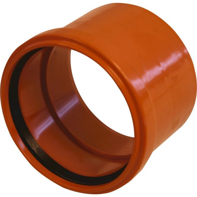 PVC Sewage loose socket for glueing on spigot end redbrown