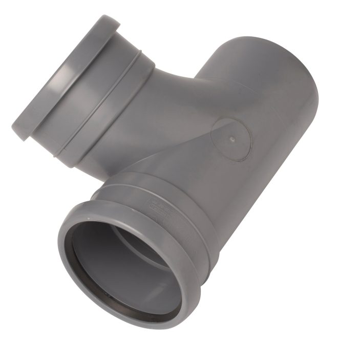 PP Soil long branch 110-110mm 90deg grey Nordic