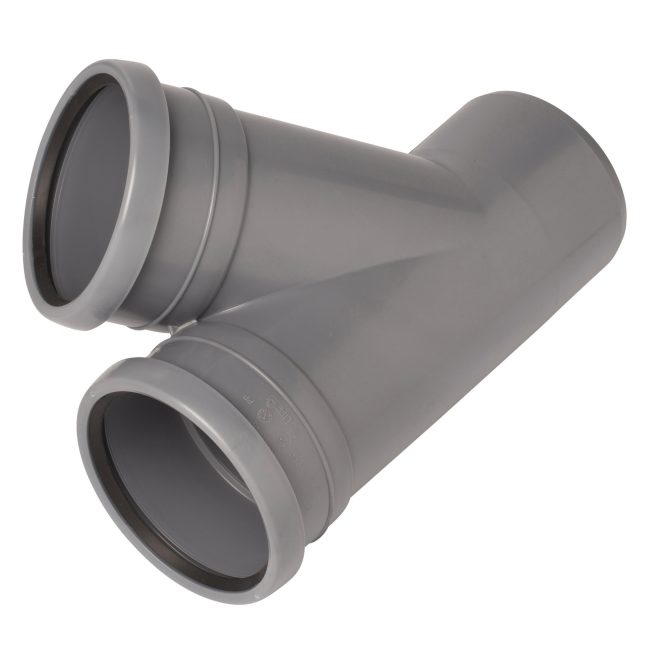 PP Soil branch 110-110 mm 45deg grey Nordic