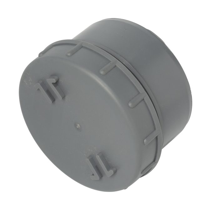 PP Soil access plug 110mm grey Nordic